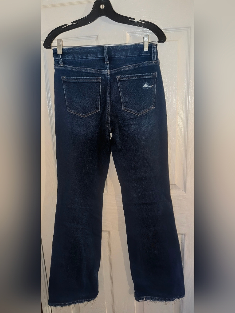Vervet Dark Wash Restructure High Rise Relaxed Fit Flare Jeans - Picture 6 of 6